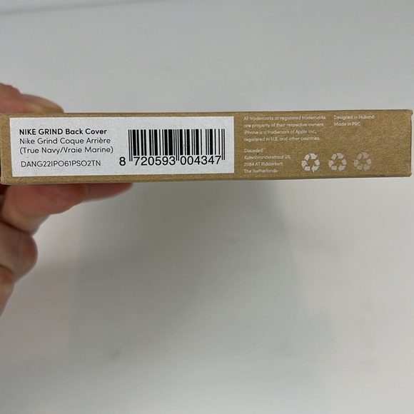 Decoded Nike Grind Recycled Leather Protective Phone Case iPhone 13 Pro Max Navy - Picture 3 of 11